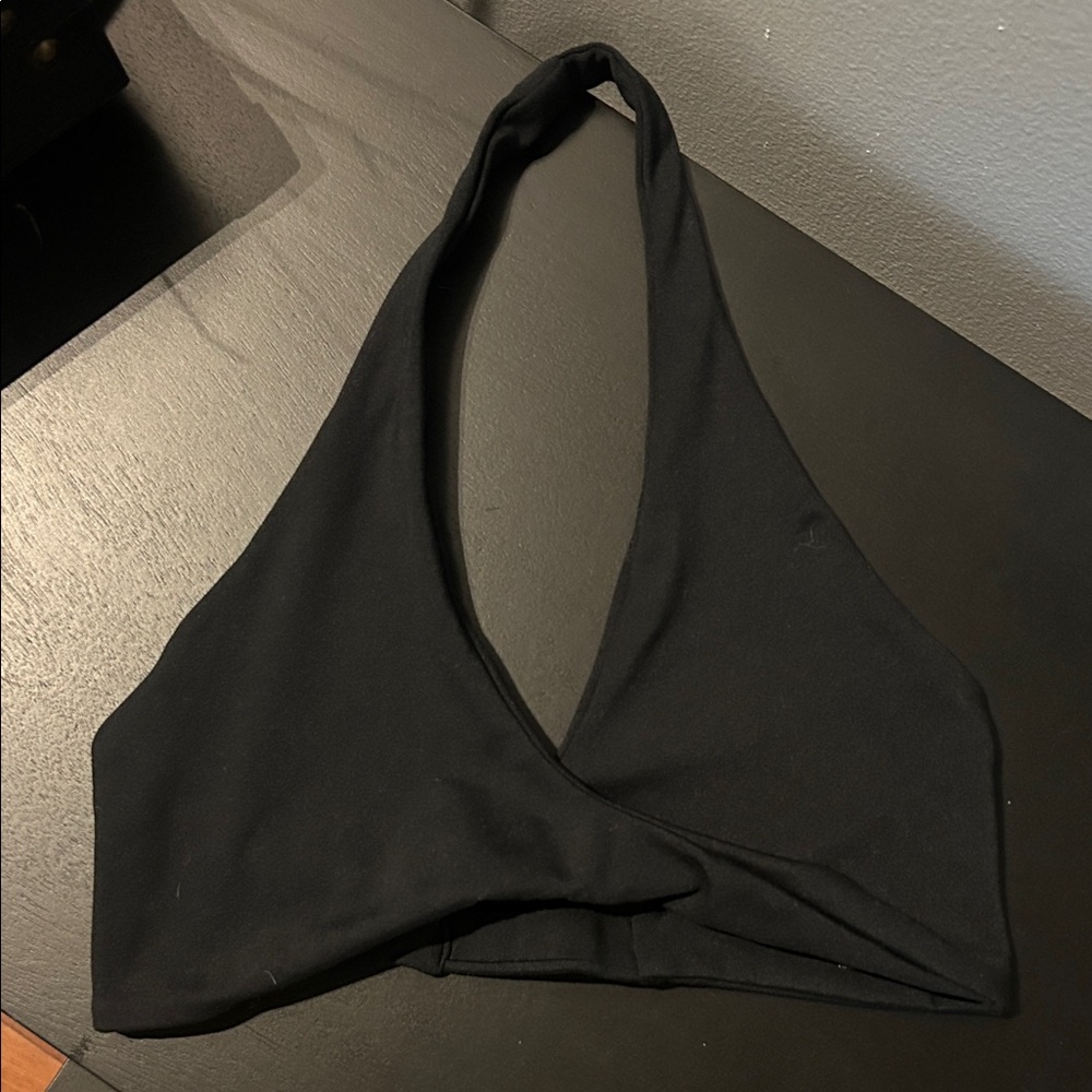 CSB black halter sports bra size small